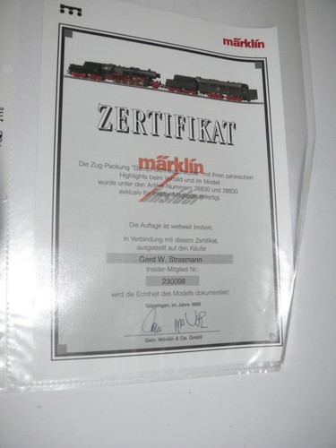 K23 märklin zertifikat - k23,